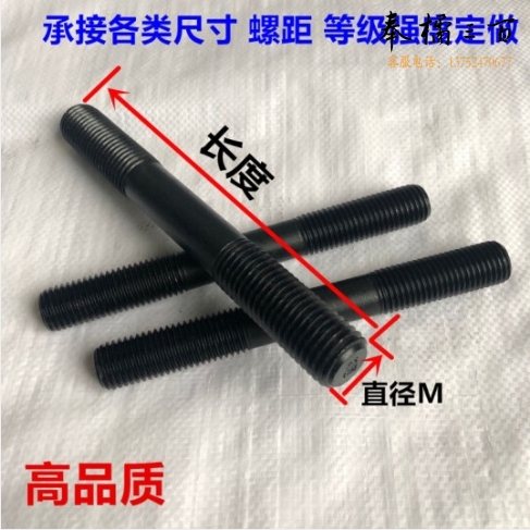 10.9级高强度双头螺丝M20*200 ；套