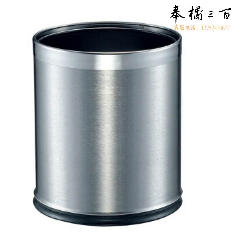 单层不锈钢垃圾桶   无盖  22.5*26.5cm  10L  货号：NK