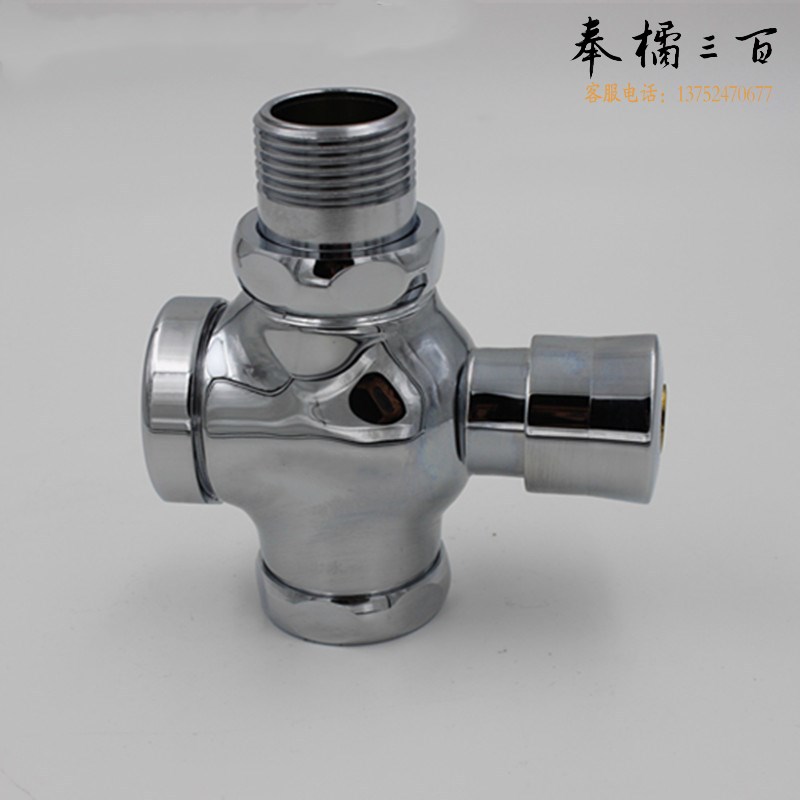 延时手按式大便冲水阀  厕所蹲便器四通冲洗阀  AA-01