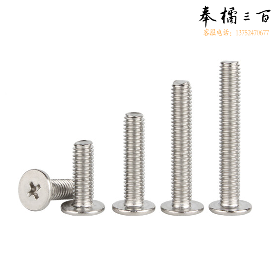 平头螺丝钉 十字螺丝钉 M6*12 100个 货号：JC