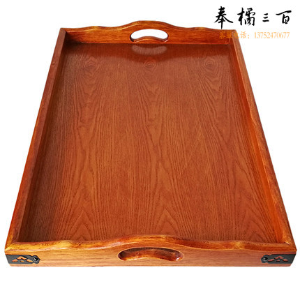 实木烤全羊 托盘长方形托盘 茶色 70*50cm
