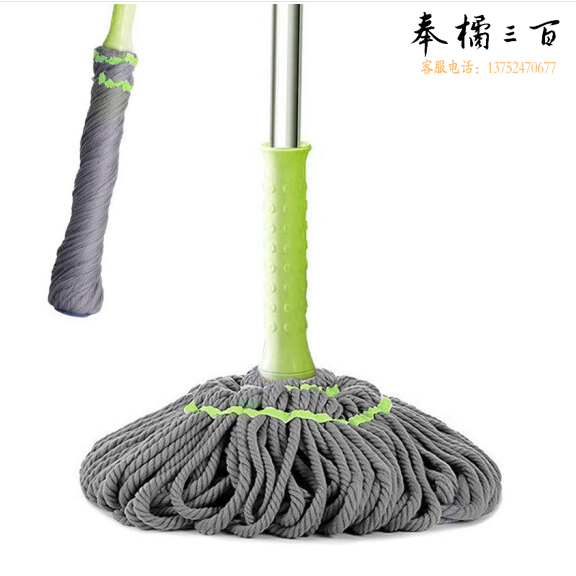 拧水纤维拖把 自拧水拖把 家庭办公室食堂用拖把    颜色随机