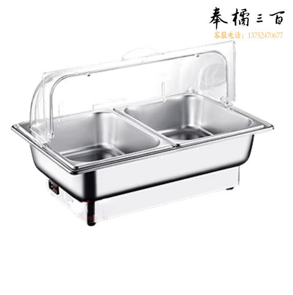 不锈钢自助餐炉  双格 10L  货号：JC