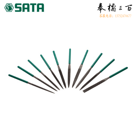 世达（SATA）10件套什锦锉5x180MM/10件套装木工搓刀双纹细齿圆杆锉刀钢锉组合 03803