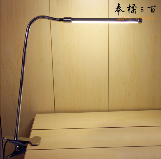 大学生led台灯床头灯夹式护眼灯寝室书桌夹子灯宿舍夹式学习阅读灯创意看书夜读灯USB夹灯 黑色 三色调光