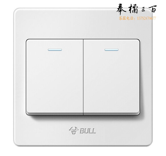 公牛 开关插座  二开单控开关 86型 G07K211