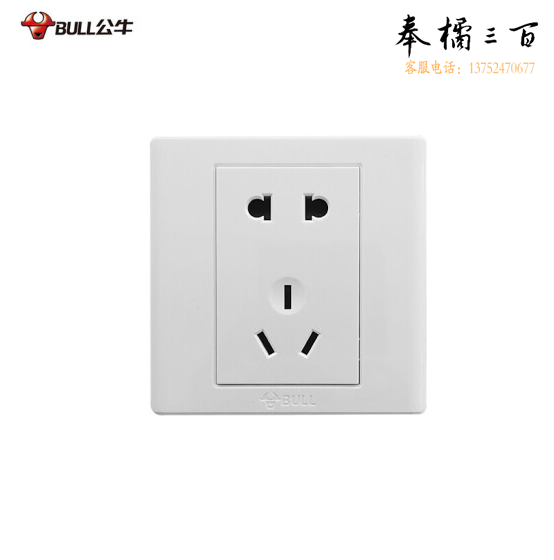 公牛 五孔插座G06Z223 G06二三极插座 10A （10个/盒）