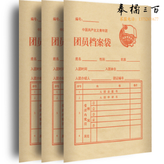 立信L-120 A4加厚加硬大容量团员档案袋
