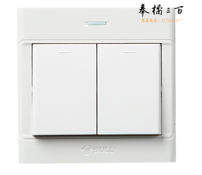 公牛86型两位面板开关G06K211