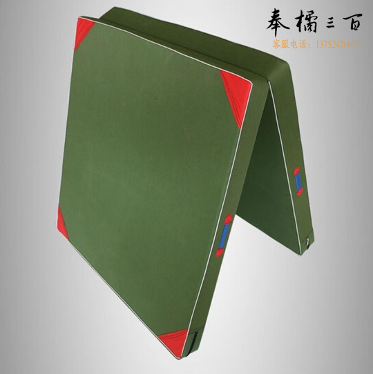 体操垫仰卧起坐垫叠军绿色保护垫 1.2*0.6*0.05m珍珠棉有机硅防水帆布  货号：JC
