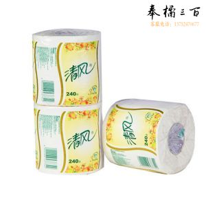 清风原木纯品3层卷筒卫生纸10卷/提B22AB3