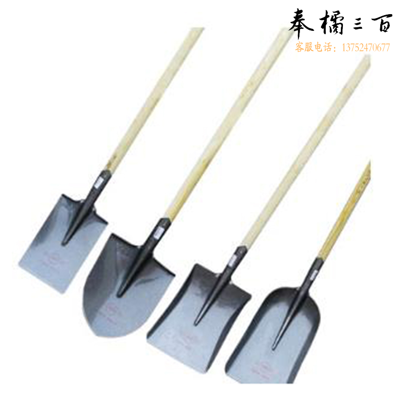 铁锨 军印全钢加厚大铁锹锰钢尖方平头 农用挖土种花钢锹户外铲子