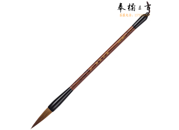得力6580狼毫毛笔大号(浅棕色)(1支/袋)