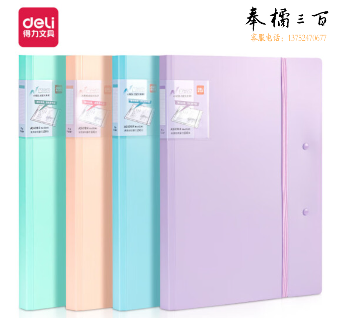 得力(deli) 63245文件夹 备考试卷夹(混)(个)