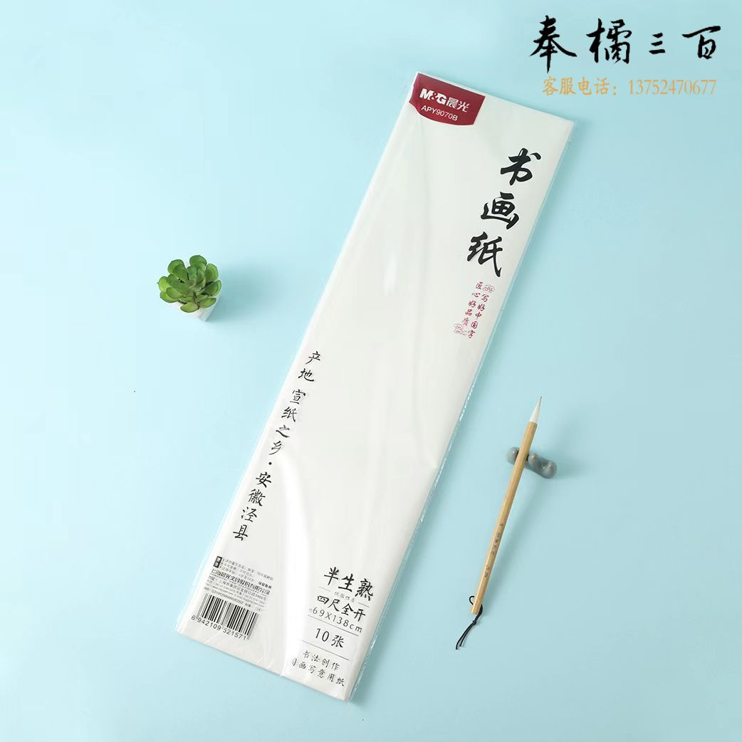 晨光半生熟书画纸四尺宣纸10张/包 APY9070B