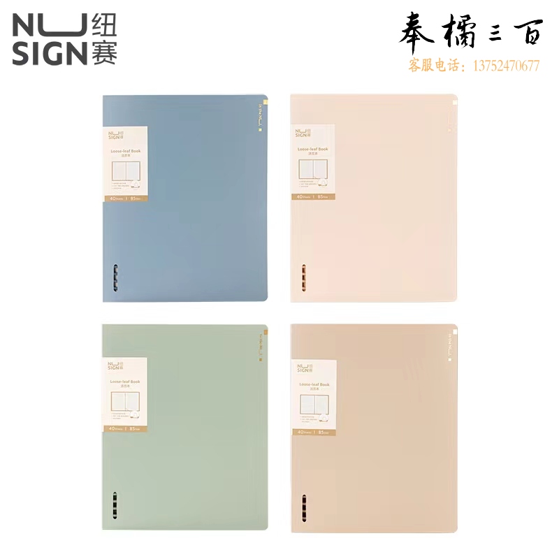 得力(deli) 纽赛NS317-B5/40张活页本 可拆卸夹具活页本(颜色可选)(本)