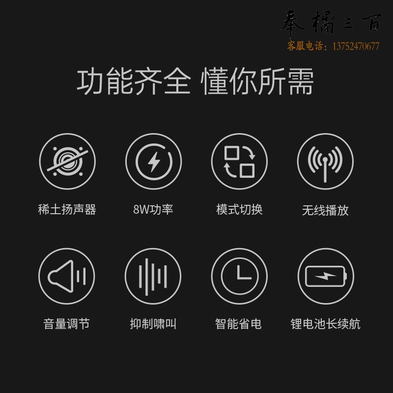 得胜 （TAKSTAR）DA10 话筒音响一体麦克风 手持上课无线话筒公司蓝牙K歌喇叭扩音器