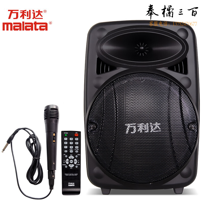 万利达（Malata）M+9400户外蓝牙音响k歌大功率8英寸低音炮广场舞音响音箱户外移动便携式带双麦克风