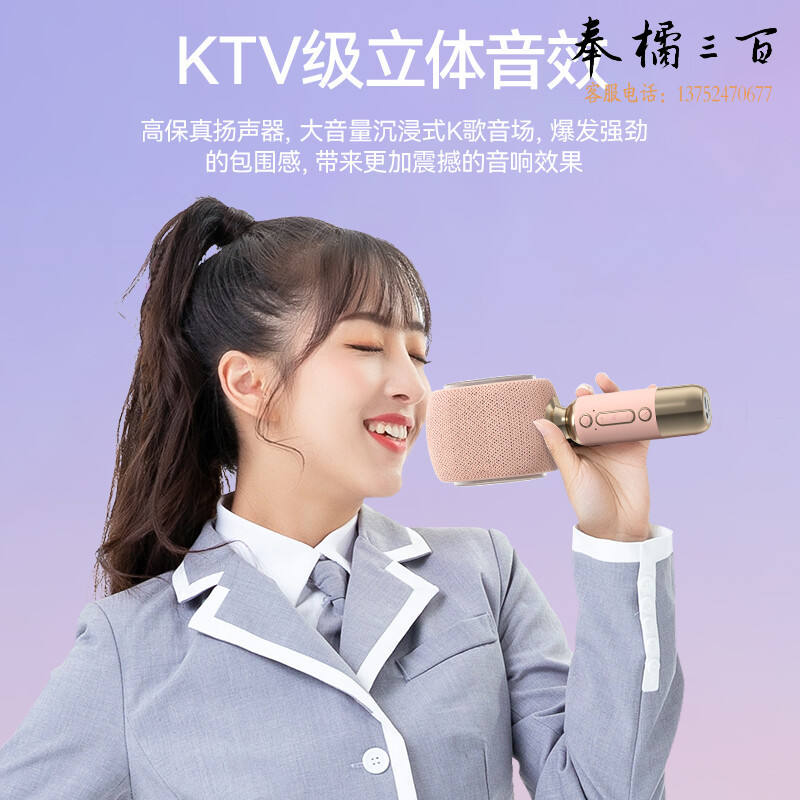 山水（SANSUI）F18 声卡麦克风全民K歌话筒音响一体抖音快手网红直播话筒家庭KTV