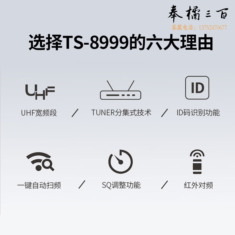 得胜（TAKSTAR）TS-8999 U段无线话筒一拖二 无线麦克风专业演出会议手持家庭KTV唱歌卡拉ok