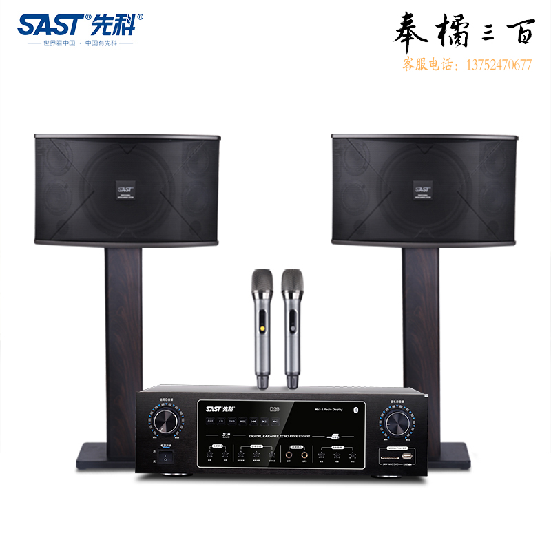 先科（SAST）D26 家庭影院ktv音响套装 点歌一体机 卡拉ok家用客厅会议音箱功放点唱机组合10英寸K歌套装