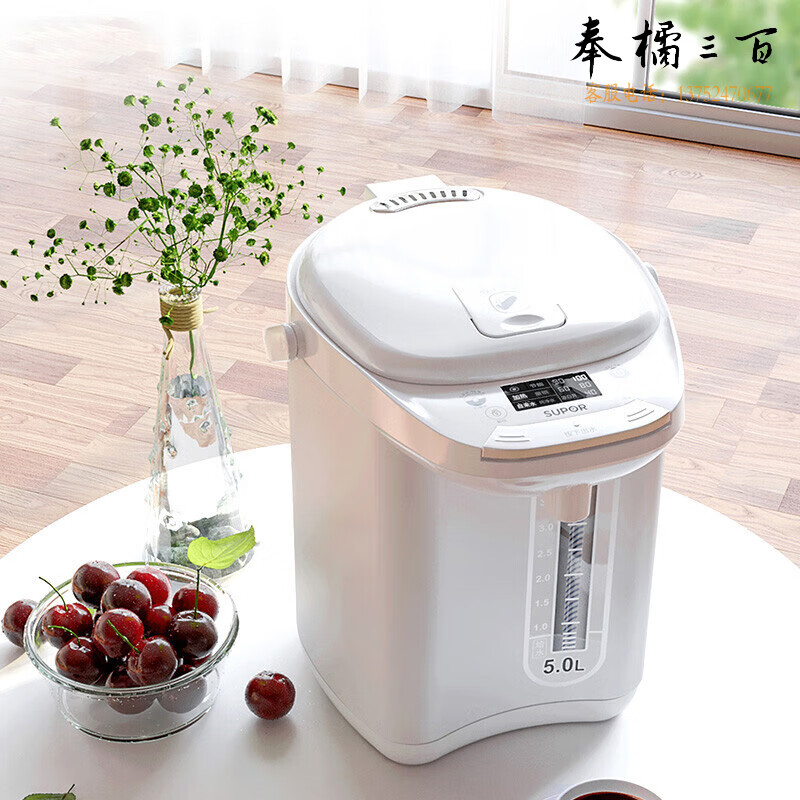 苏泊尔（SUPOR）电热水瓶 双层不锈钢 5L大容量电水瓶 多段保温恒温电热水壶 双层防烫电水壶SW-50T58A