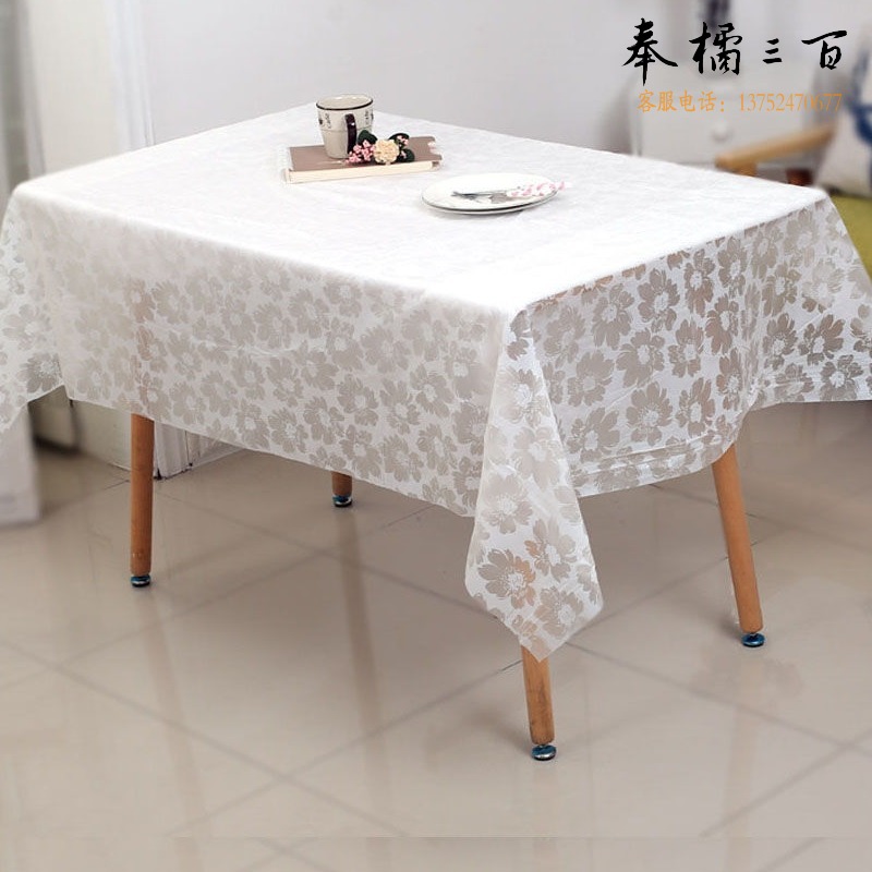 林剑翔 一次性桌布加厚型长方形桌布餐桌红色印花塑台布条纹10张 加厚 1.2×2.0米 牡丹