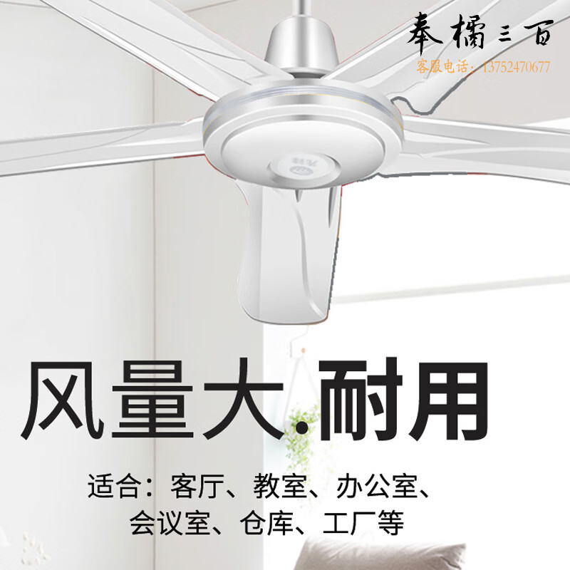 先锋（SINGFUN）吊扇大风力家用客厅铁叶吊顶式吸顶餐厅宿舍工业电风扇 DS56-18B5