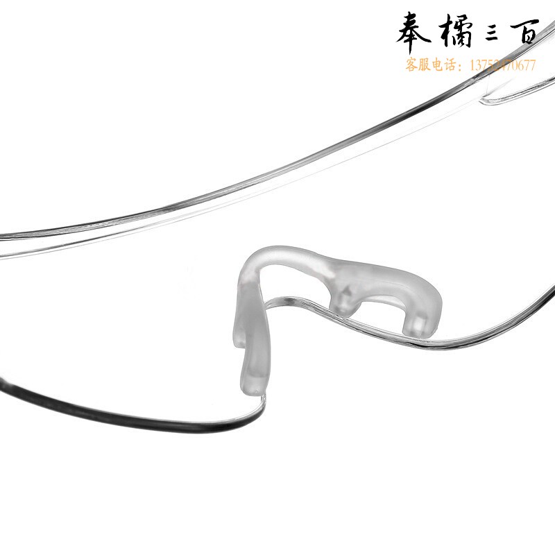 霍尼韦尔（Honeywell）护目镜 1副 防护眼镜防尘防风透明灰蓝框 300110