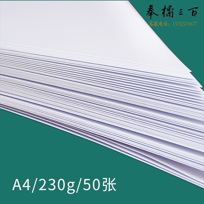wodi 白卡纸a4白色卡纸硬纸加厚打印纸 名片纸 白纸 手工纸 封面纸230g50张 WD-BK-2 厂家自送