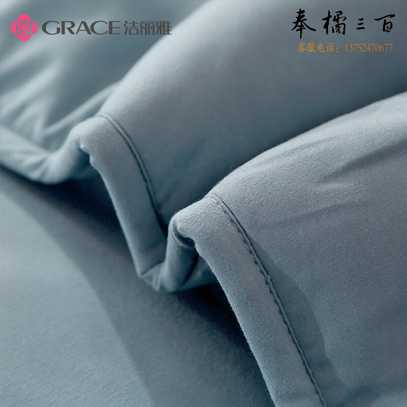 洁丽雅床上用品四件套1500*2000垫被1.5*2m棉冬被2*2.3m棉4kg纤维枕芯*1