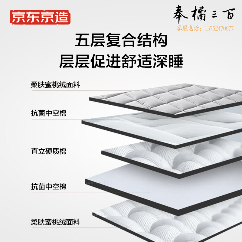 京东京造 A类纳米级科技抗菌床褥 双人加厚床垫保护套 150*200cm 1.5m灰色