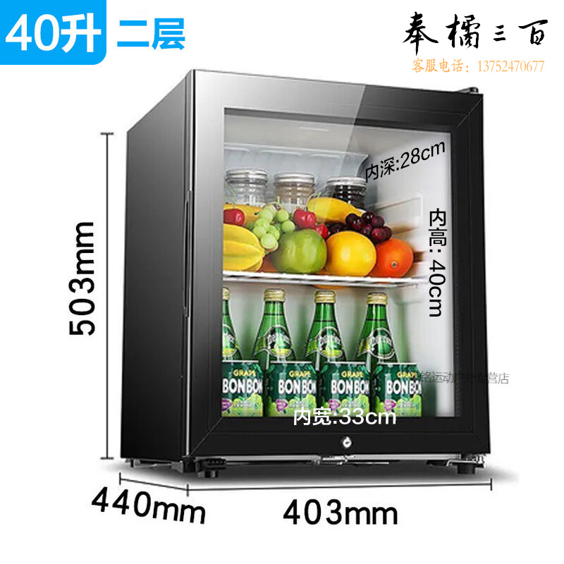 海浪 幼儿园食品留样柜小型饮料家用商用饭桌冷藏保鲜 40升带锁 圧缩机制冷 全国联保保鲜冷藏设备