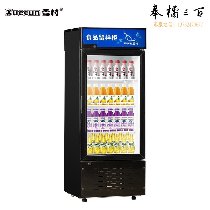 雪村 LC-138 食品留样柜 138升 保鲜柜 立式冰单门冷藏展示柜