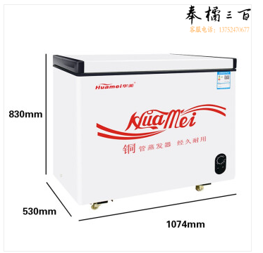 华美 BC/BD-258 华美单温大冷柜 单温一室盖门商用小冷柜 冷藏冷冻保鲜小冰箱BC/BD-258 冷柜