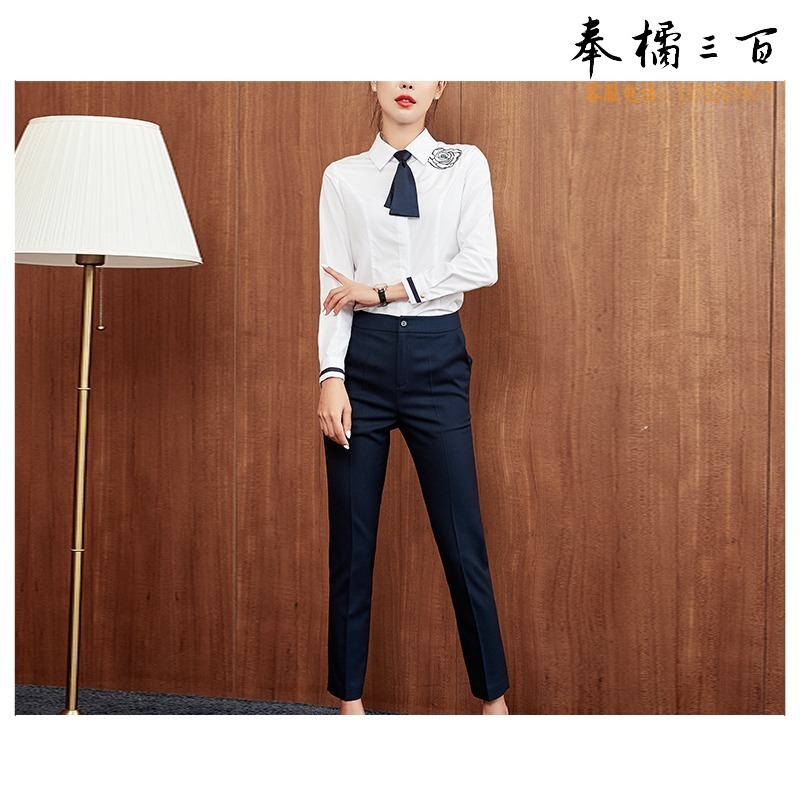 LY 涟影春秋空姐制服职业套装女时尚气质女神衬衫套裙酒店前台工作服