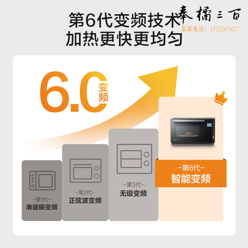 美的（Midea） 900W微波炉烤箱一体机 变频家用微波炉 智能湿度感应 23L平板加热杀菌易清洁（X3-233A）