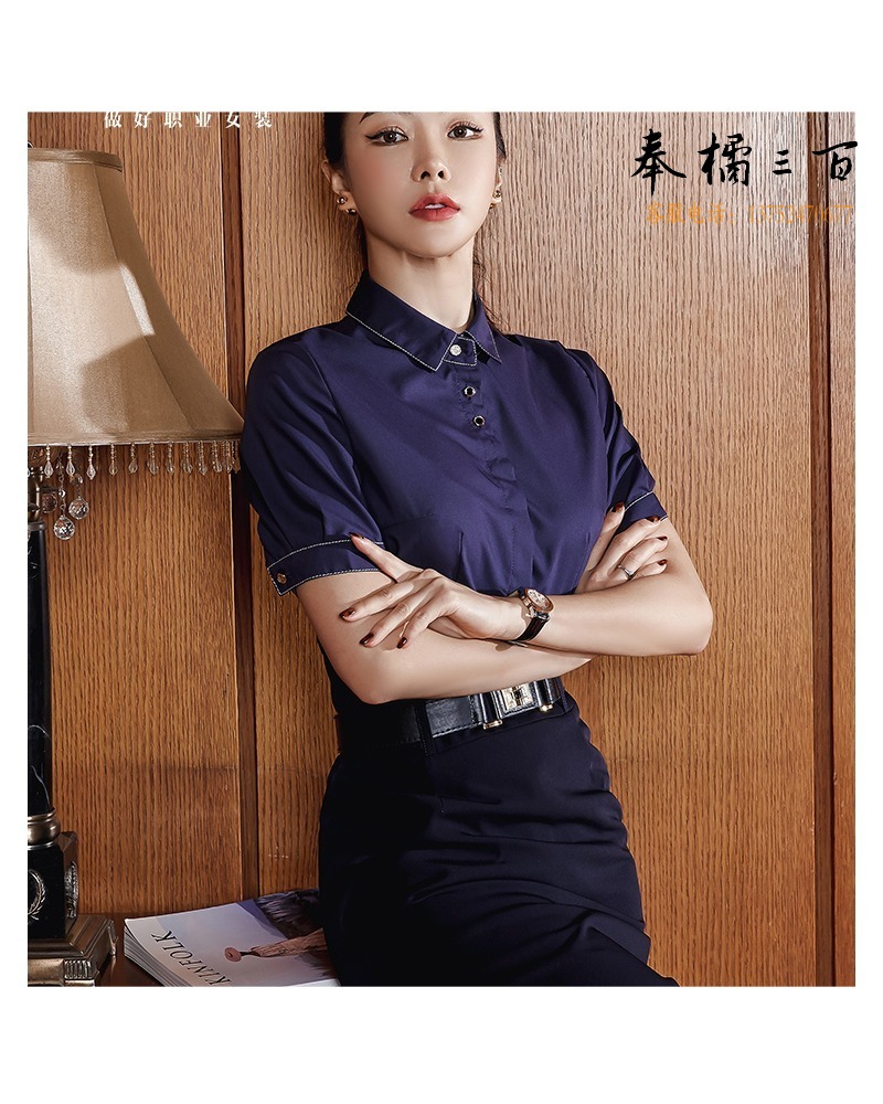 LY 涟影夏季高端空姐制服职业套装女气质前台工作服商务正装工装套裙