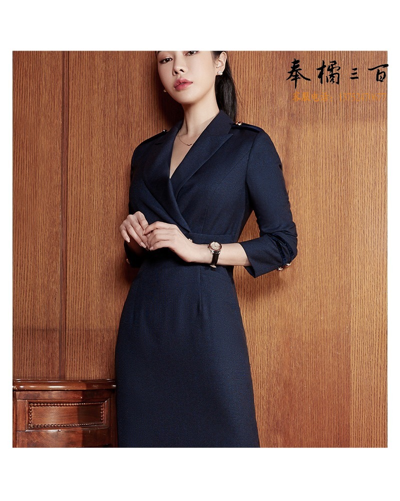 LY 涟影秋冬职业装西装连衣裙制服高端气质酒店前台售楼部工作服套装