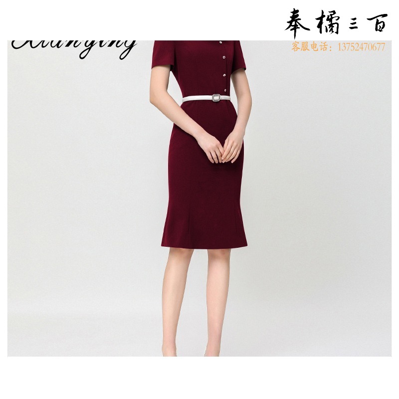 XY 职业套装新款连衣裙气质女神范正装时尚空姐制服珠宝店工作服女夏