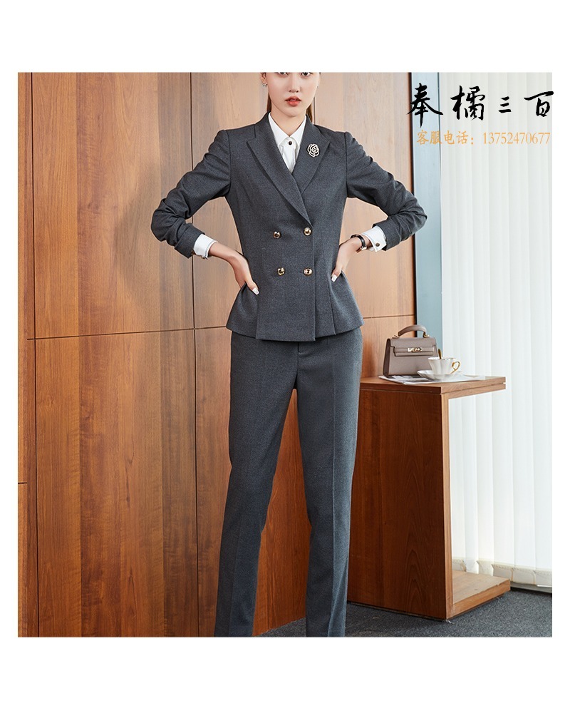 LY 秋季新款经理工作服高端职业套装女商务西服职业装气质高级感制服 普通舞台装