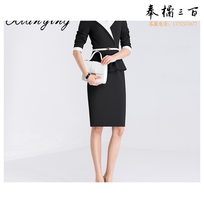 XY 职业套装女秋季高级感ol连衣裙时尚空姐制服气质通勤美容师工作服