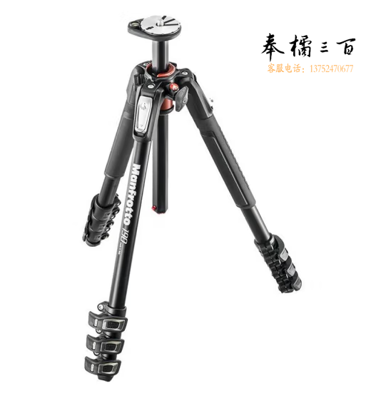 曼富图(Manfrotto)三脚架 MT190XPRO4 单反微单相机 专业铝合金4节三脚架套装 (不含云台)