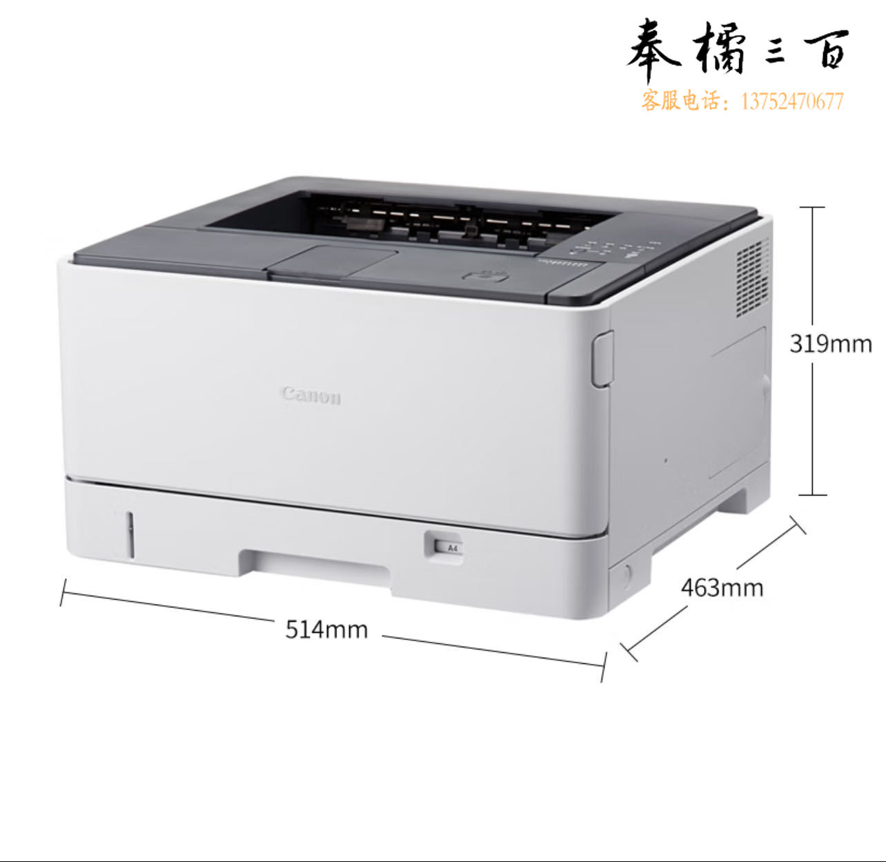 佳能(Canon)LBP8100n A3幅面黑白激光单功能打印机(双面打印可选/网络打印 商用办公)