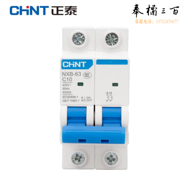 正泰 NXB-63-2P-C10  小型断路器气开关  2P C型10A