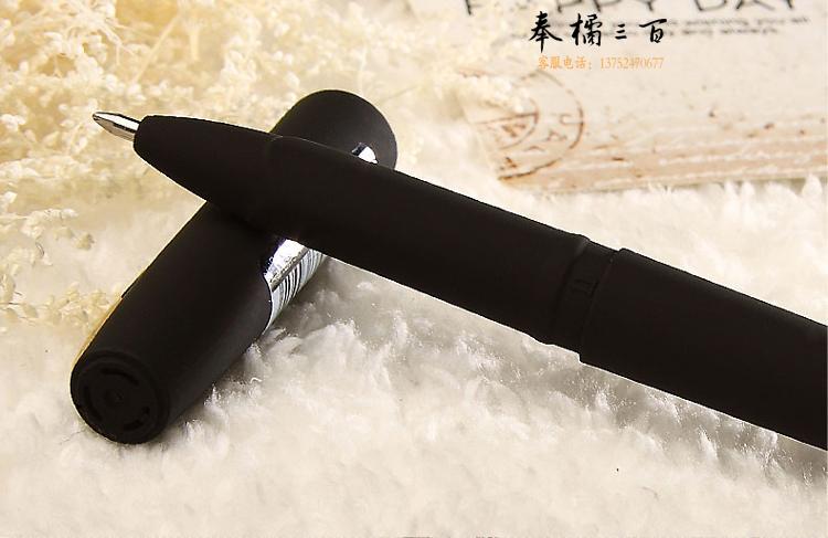 宝克（BAOKE） PC1838 大容量中性签字笔 0.7mm 黑色磨砂笔杆 12支/盒-京东