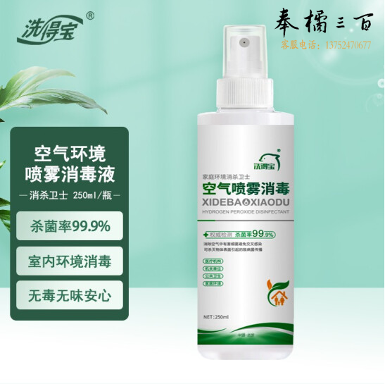 洗得宝 空气消毒液房间儿童玩具宠物杀菌消毒喷雾家用免洗手  250ml