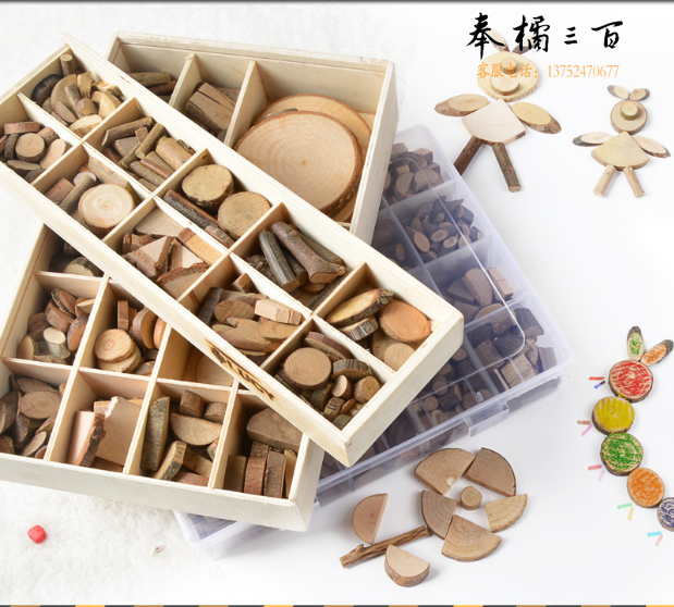 儿童幼儿园环创手工制作材料1-6厘米圆型木片