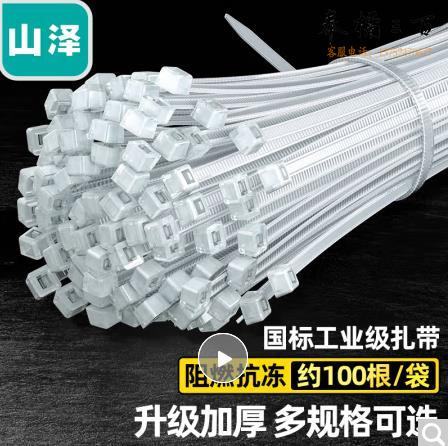 自锁式尼龙扎带小号 2.5*150mm 电脑主机装机 园艺 线缆桌面理线束线捆扎绑带 白色 100根/包ZD-11  WLSZ06011118037977