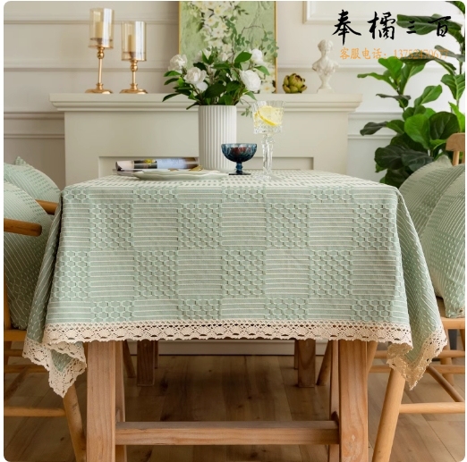 棉麻轻奢桌布茶几台布 140*200cm   货号：LJ